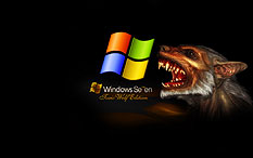 Windows 7 Widescreen Toxic Wolf Wallpaper
